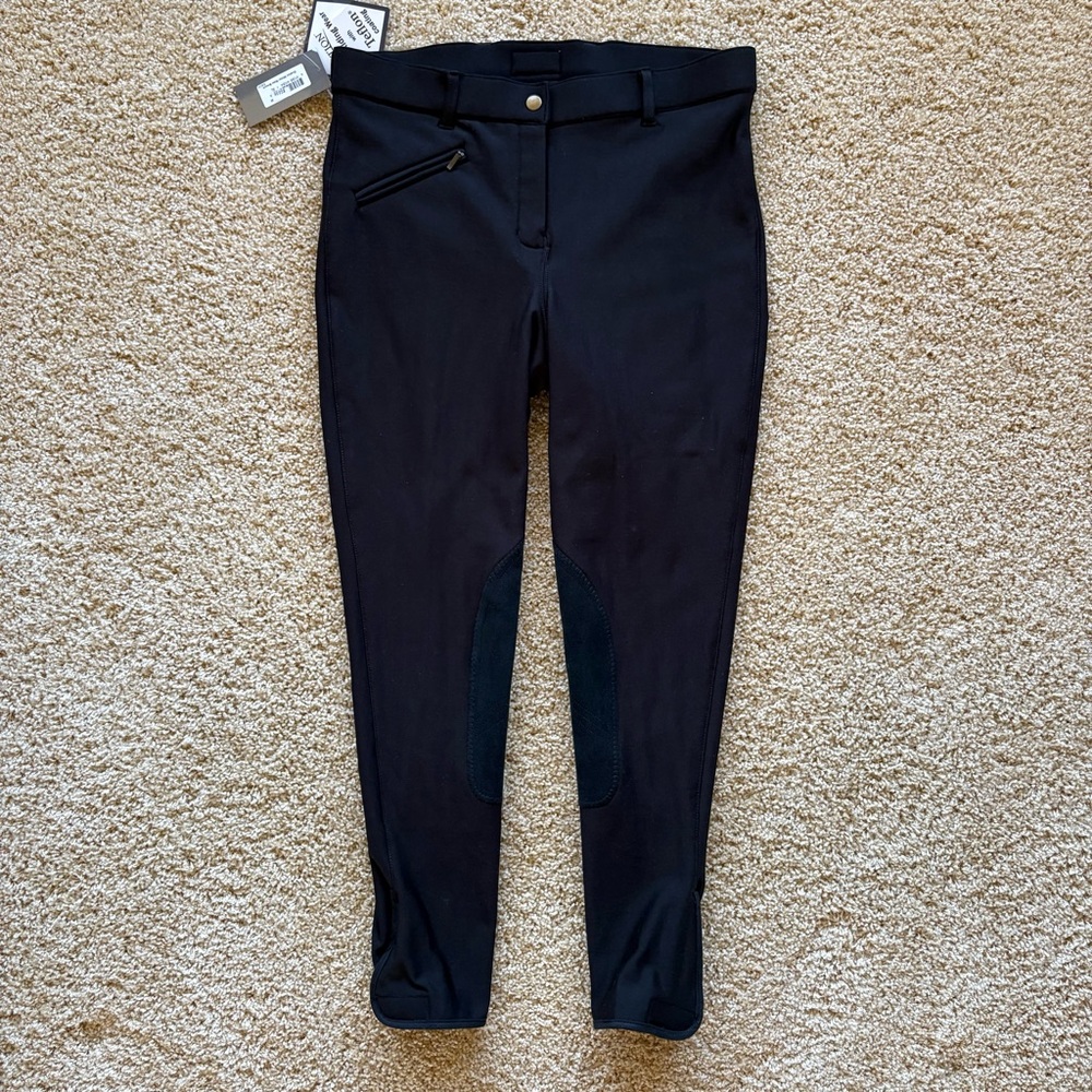 Ovation Winter Rider Breech XL Black Fleece Lined Teflon Knee‎ Patch NWT